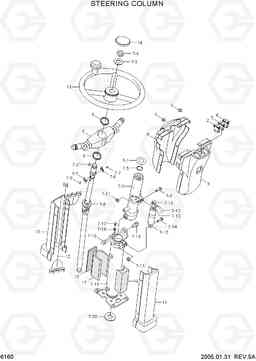 6160 STEERING COLUMN R55W-7, Hyundai