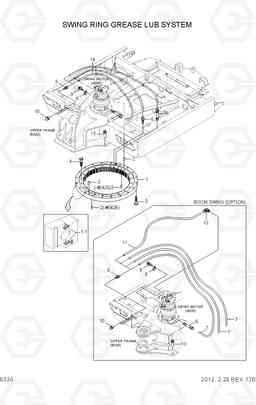 6330 SWING RING GREASE LUB SYSTEM R55W-7, Hyundai