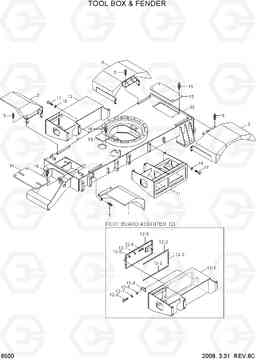 6500 TOOL BOX & FENDER R55W-7, Hyundai