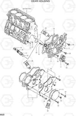 9020 GEAR HOUSING R55W-7, Hyundai