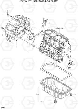 9030 FLYWHEEL HOUSING & OIL SUMP R55W-7, Hyundai