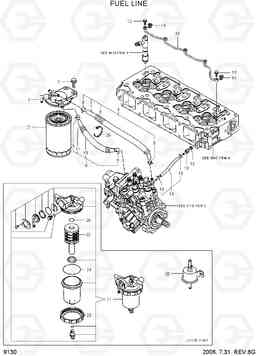 9130 FUEL LINE R55W-7, Hyundai