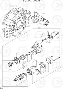 9140 STARTING MOTOR R55W-7, Hyundai