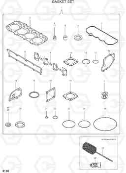 9160 GASKET SET R55W-7, Hyundai