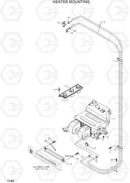 1140 HEATER MOUNTING R55W-7A, Hyundai