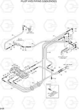 3120 PILOT HYD PIPING 3(SOLENOID) R55W-7A, Hyundai