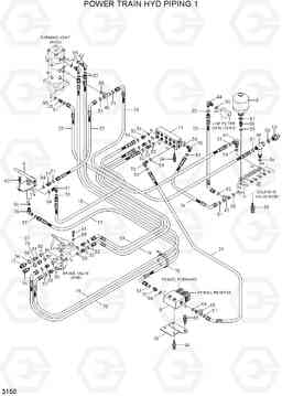 3150 POWER TRAIN HYD PIPING 1 R55W-7A, Hyundai