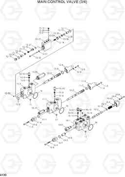 4130 MAIN CONTROL VALVE(3/4) R55W-7A, Hyundai