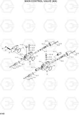 4140 MAIN CONTROL VALVE(4/4) R55W-7A, Hyundai