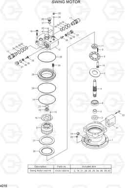 4210 SWING MOTOR R55W-7A, Hyundai