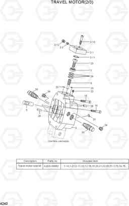 4240 TRAVEL MOTOR(2/3) R55W-7A, Hyundai