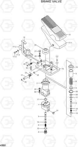 4350 BRAKE VALVE R55W-7A, Hyundai