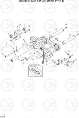 4520 QUICK CLAMP ASSY(CLOSED TYPE 1) R55W-7A, Hyundai