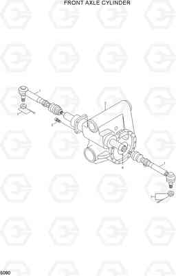 5080 FRONT AXLE CYLINDER R55W-7A, Hyundai