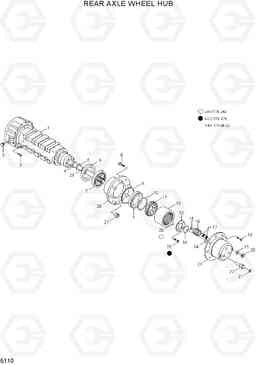 5110 REAR AXLE WHEEL HUB R55W-7A, Hyundai