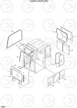 6030 CABIN ASSY(2/6) R55W-7A, Hyundai