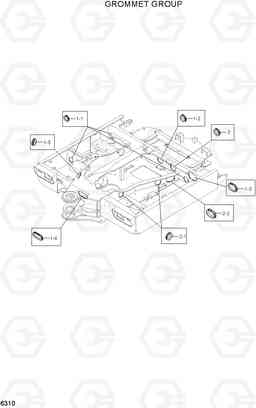 6310 GROMMET GROUP R55W-7A, Hyundai