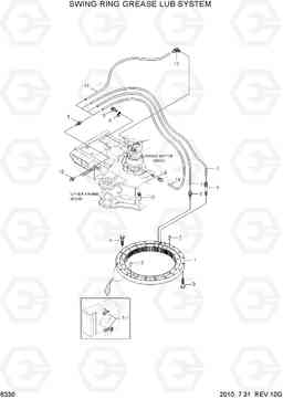 6330 SWING RING GREASE LUB SYSTEM R55W-7A, Hyundai