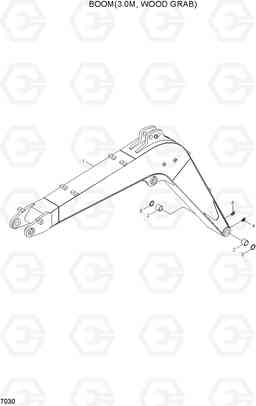 7030 BOOM(3.0M, WOODGRAB) R55W-7A, Hyundai