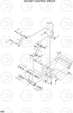 7300 BUCKET CONTROL GROUP R55W-7A, Hyundai