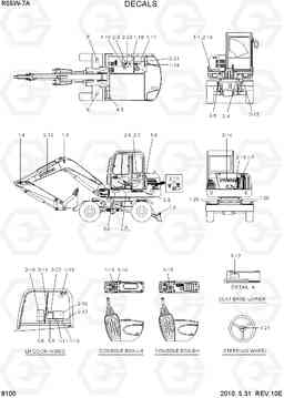 8100 DECALS R55W-7A, Hyundai