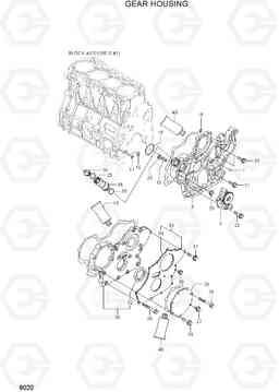 9020 GEAR HOUSING R55W-7A, Hyundai