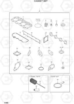 9180 GASKET SET R55W-7A, Hyundai