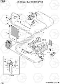 1100 AIR CON & HEATER MOUNTING R60CR-9, Hyundai