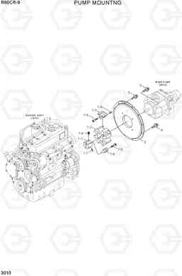 3010 PUMP MOUNTING R60CR-9, Hyundai