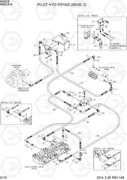 3110 PILOT HYD PIPING (BASE 2) R60CR-9, Hyundai