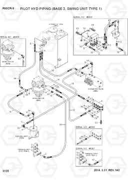 3120 PILOT HYD PIPING (BASE 3, S/UNIT TYPE1) R60CR-9, Hyundai