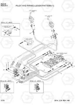 3170 PILOT HYD PIPING (LEVER PATTERN 1) R60CR-9, Hyundai