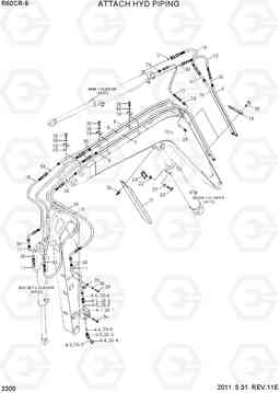 3300 ATTACH HYD PIPING R60CR-9, Hyundai