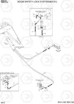 3412 BOOM SAFETY LOCK SYSTEM(#0570-) R60CR-9, Hyundai