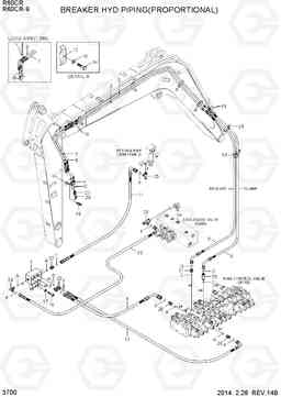 3700 BREAKER HYD PIPING(PROPORTIONAL) R60CR-9, Hyundai