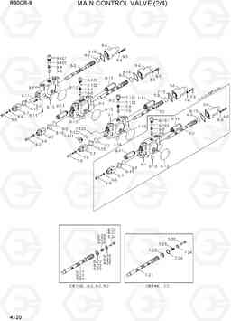 4120 MAIN CONTROL VALVE (2/4) R60CR-9, Hyundai