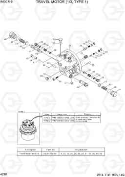 4230 TRAVEL MOTOR (1/3, TYPE 1) R60CR-9, Hyundai