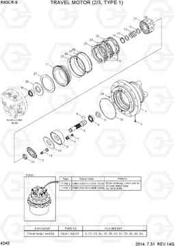 4240 TRAVEL MOTOR (2/3, TYPE 1) R60CR-9, Hyundai