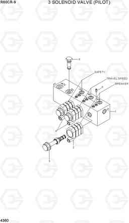 4360 3 SOLENOID VALVE (PILOT) R60CR-9, Hyundai