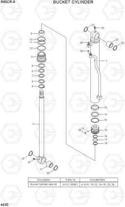 4430 BUCKET CYLINDER R60CR-9, Hyundai