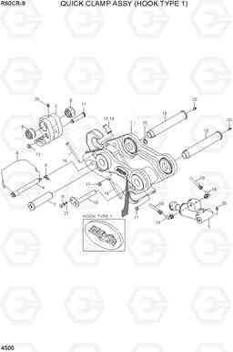 4500 QUICK CLAMP ASSY (HOOK TYPE 1, -#0504) R60CR-9, Hyundai