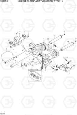4520 QUICK CLAMP ASSY (CLOSED TYPE 1, -#0504) R60CR-9, Hyundai