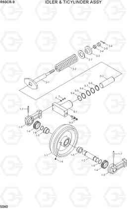 5040 IDLER & T/CYLINDER ASSY R60CR-9, Hyundai