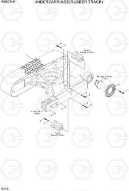 5110 UNDERCARRIAGE (RUBBER TRACK) R60CR-9, Hyundai