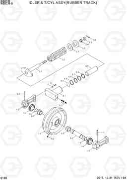 5130 IDLER & T/CYL ASSY (RUBBER TRACK) R60CR-9, Hyundai