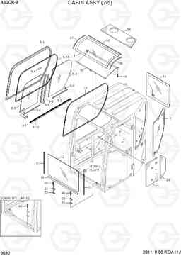 6030 CABIN ASSY (2/5) R60CR-9, Hyundai