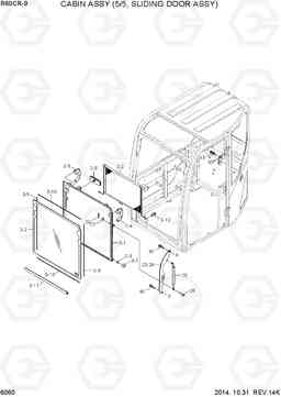 6060 CABIN ASSY (5/5, SLIDING DOOR ASSY) R60CR-9, Hyundai