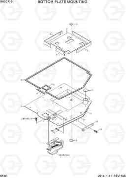 6130 BOTTOM PLATE MOUNTING R60CR-9, Hyundai