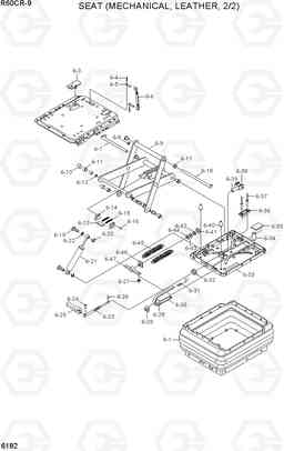 6182 SEAT (MECHANICAL, LEATHER, 2/2) R60CR-9, Hyundai