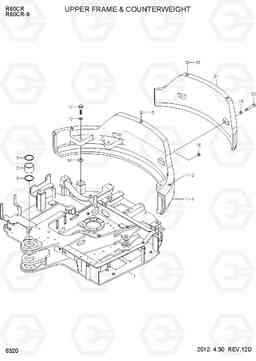 6320 UPPER FRAME & COUNTERWEIGHT R60CR-9, Hyundai